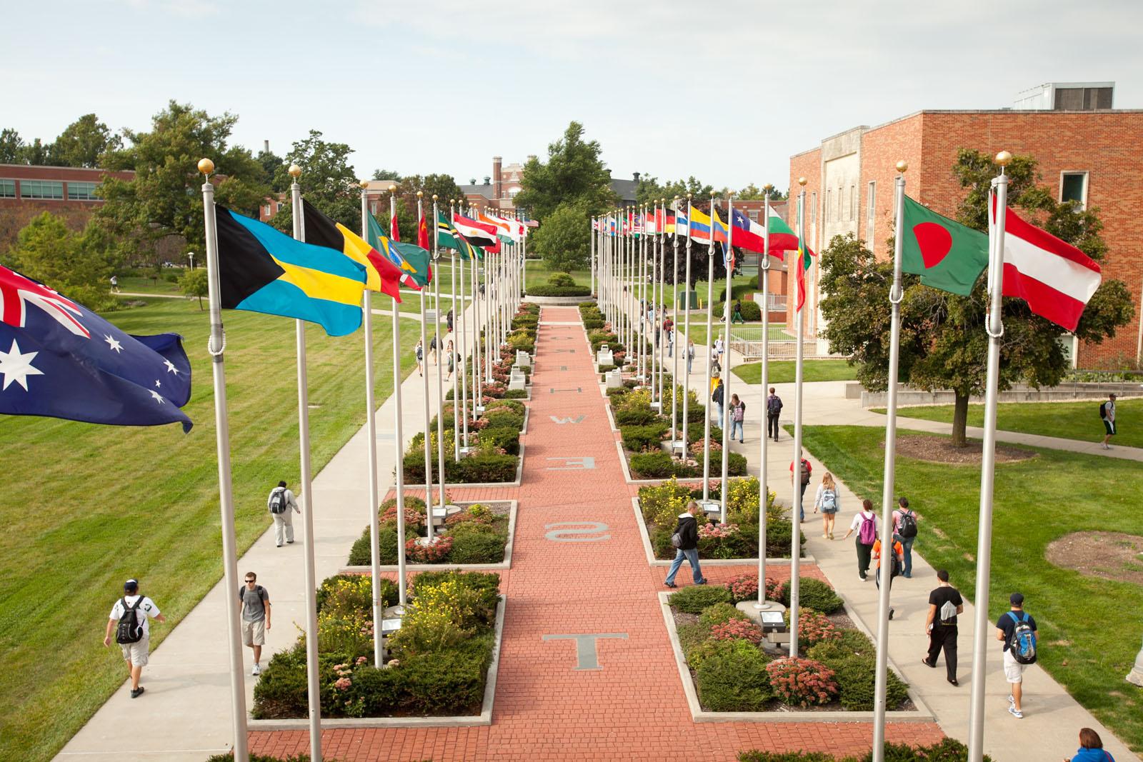 The Joyce and Harvey White International Plaza became part of the Northwest campus in 1998.